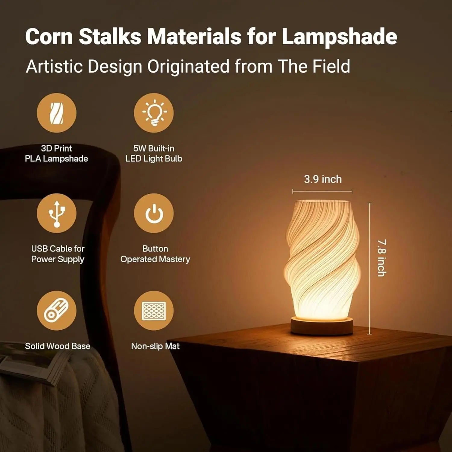 French Cream Style 3D Printed Lampshade Desk Lamp Bedroom Study Children's room Internet Red Atmosphere Decoration Desk Lamp
