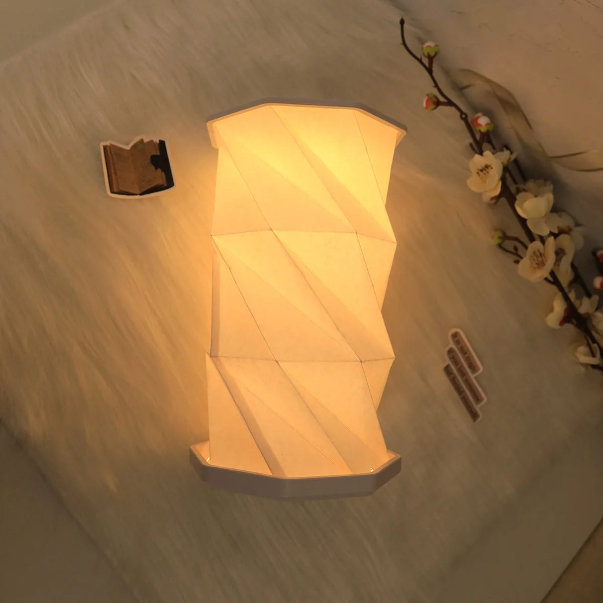 Rotating Night Light Creative Foldable Atmosphere Light Bedroom Bedhead Decoration Gift Book Light LED Table Light