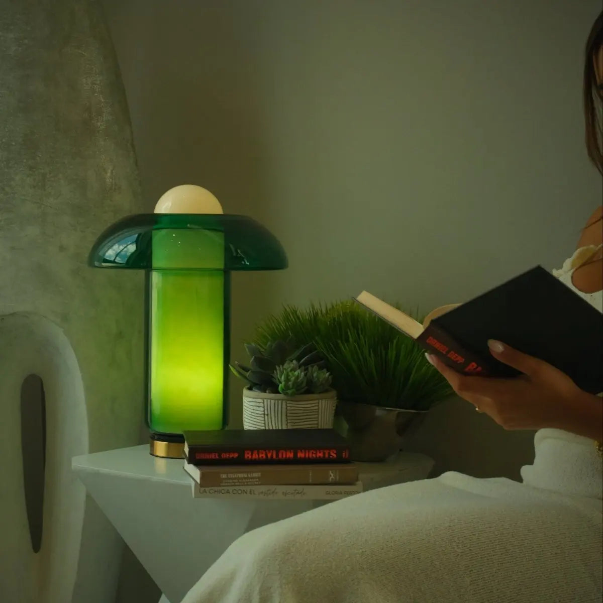 Lampe De Chevet Verre Moderne