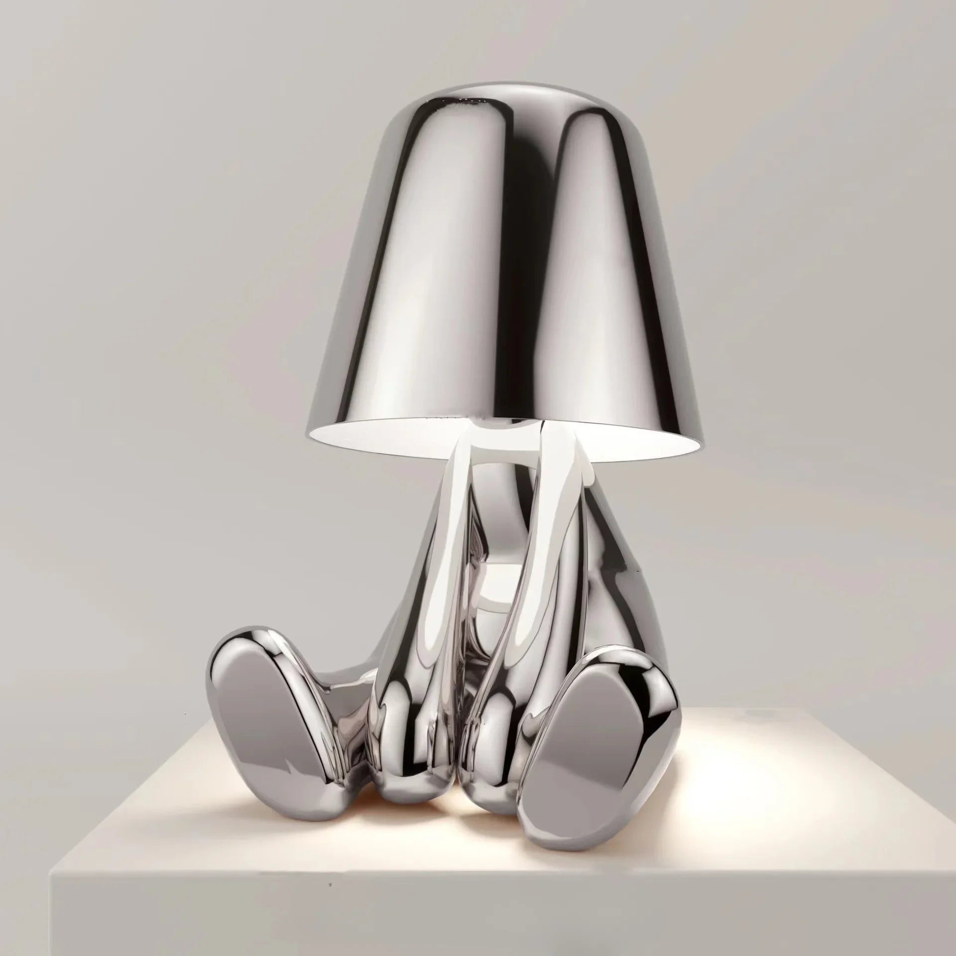 Modern New Thinker Golden Statue Desk Lamp Bedroom Touch Atmosphere Usb Charging Decorative Desk Lamp Ornament
