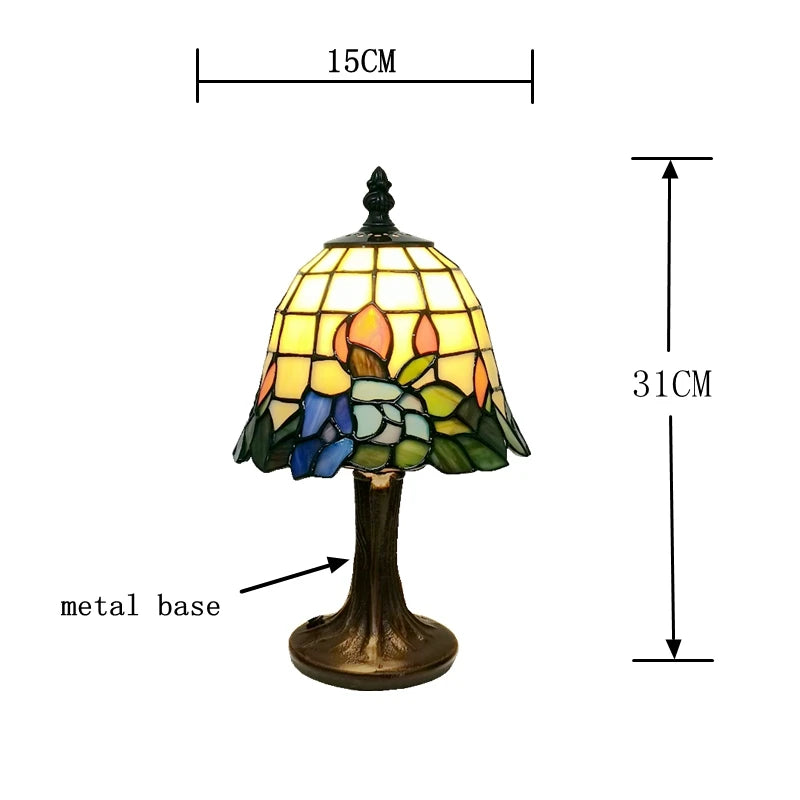 6 Inch Scandinavian Orchid Small Table Lamp Bedroom Bedside Breastfeeding Night Light Cafe Decoration Glass Birthday Gift