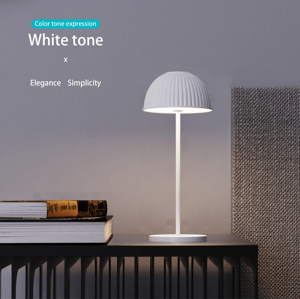Modern Luxury Desk Night Light Camping Portable Outdoor Folding Mushroom LED Cordless Battery Rechargeable Table Lamp Restaurant