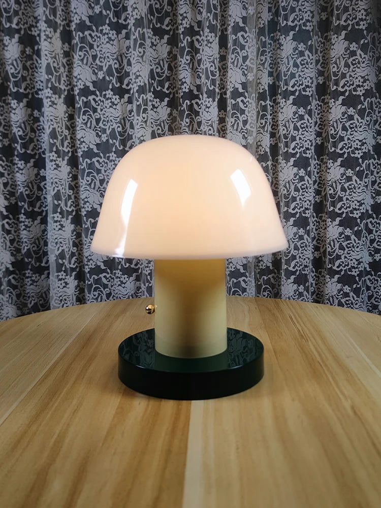 Cordless Mushroom Table Lamp Rechargeable Battery Operated Small Mushroom Night Light for Bedroom Living Room Restaurant Outdoor