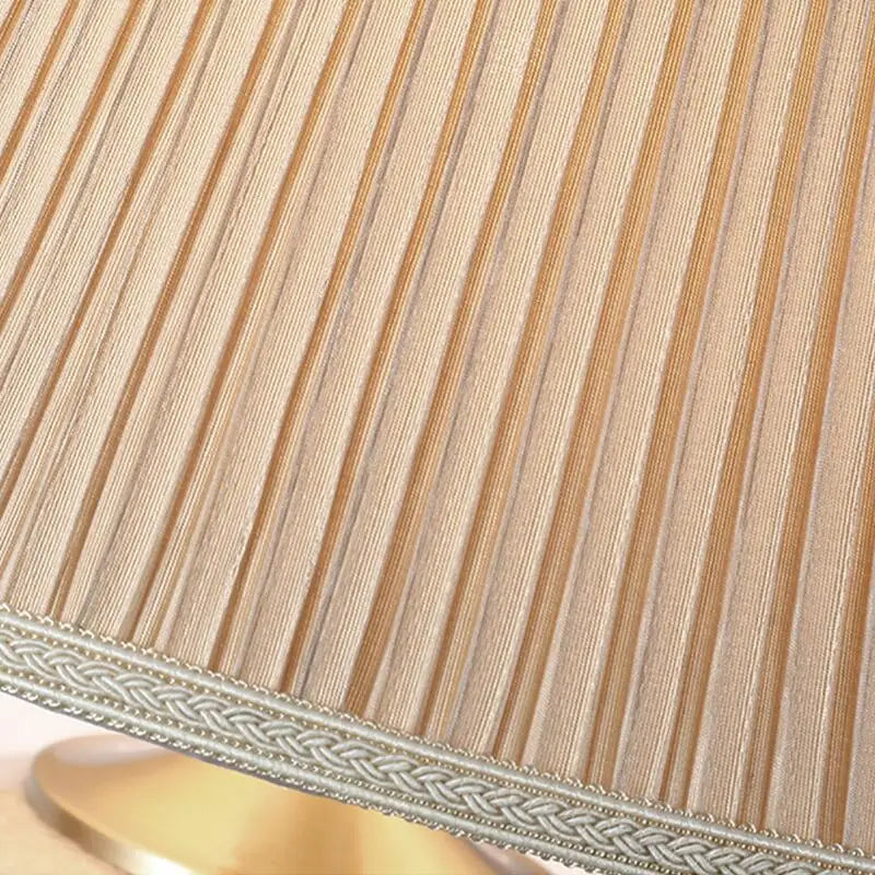 Classical Ice Crack Ceramic Bedroom Study Fabric Lampshade Bedside Counter Lamp Desk Lighting Home Decoration Table Lamp