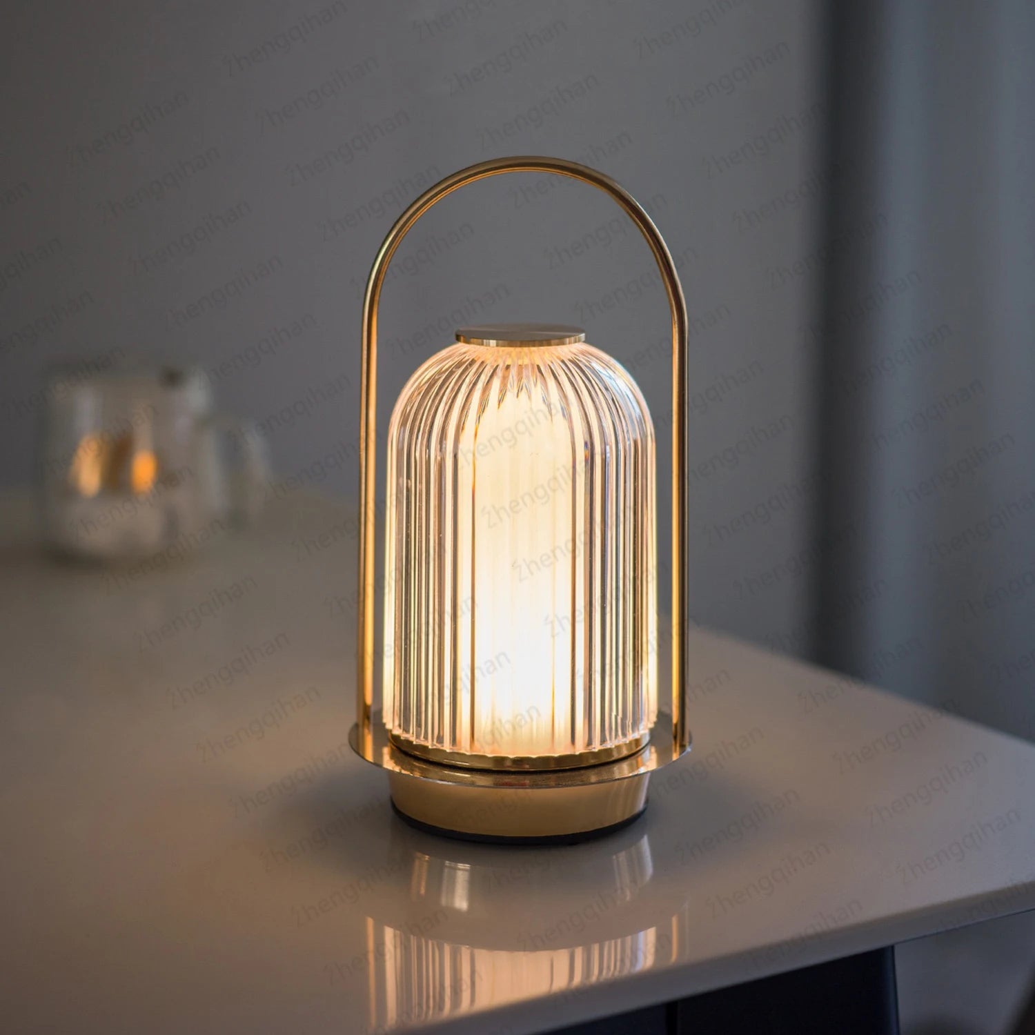 Wireless Table Lamp Rechargeable  Portable Bedroom Bedside Touch Crystal Desk Lamp Night Light LED Decor Lights for Bar Coffee
