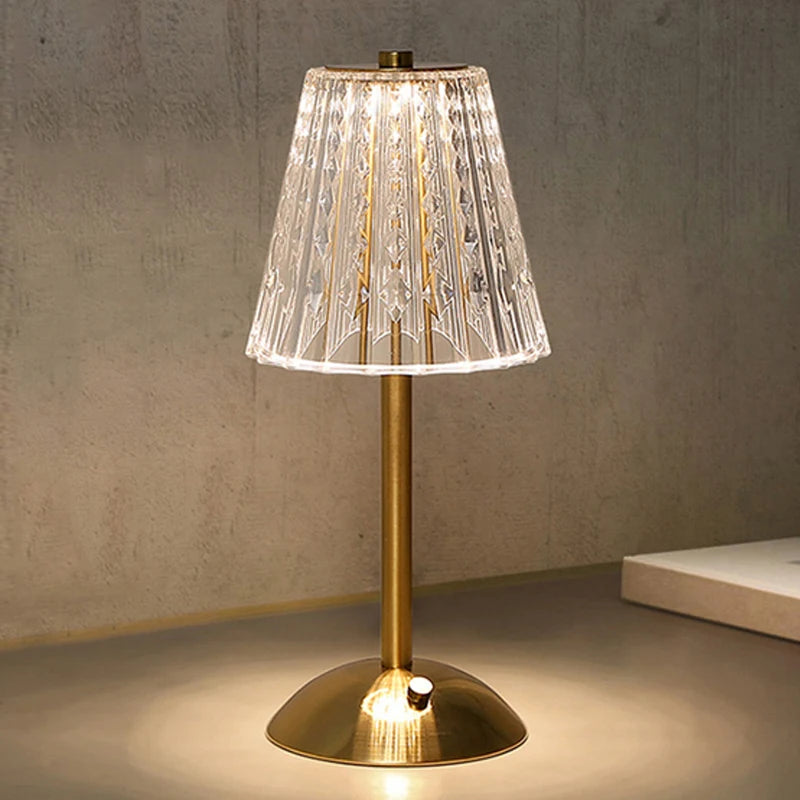 Bar Touch Table Lamp Rechargeable Wireless Desk Lamp Portable Bedroom Night Light LED Decor Lights for Coffee Hotel Restaurant