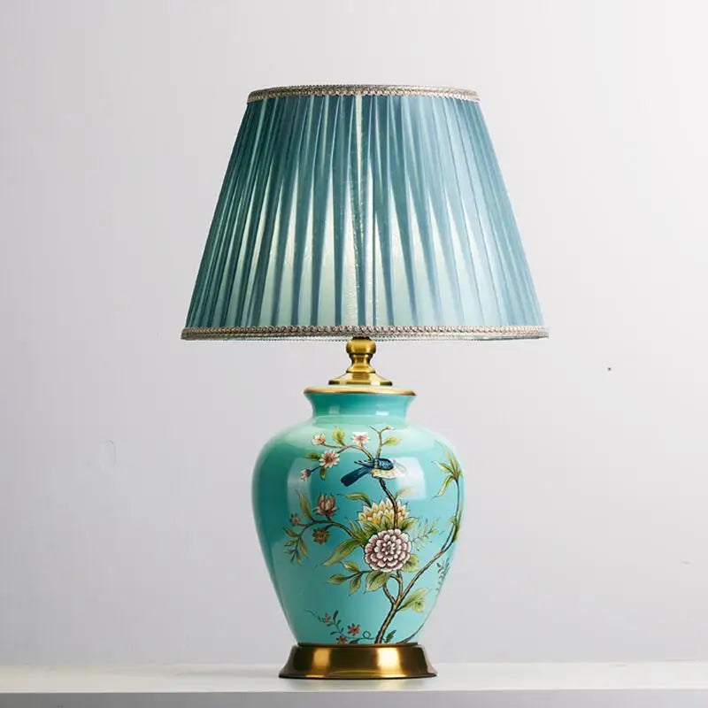 Lampe De Chevet Céramique Bleu
