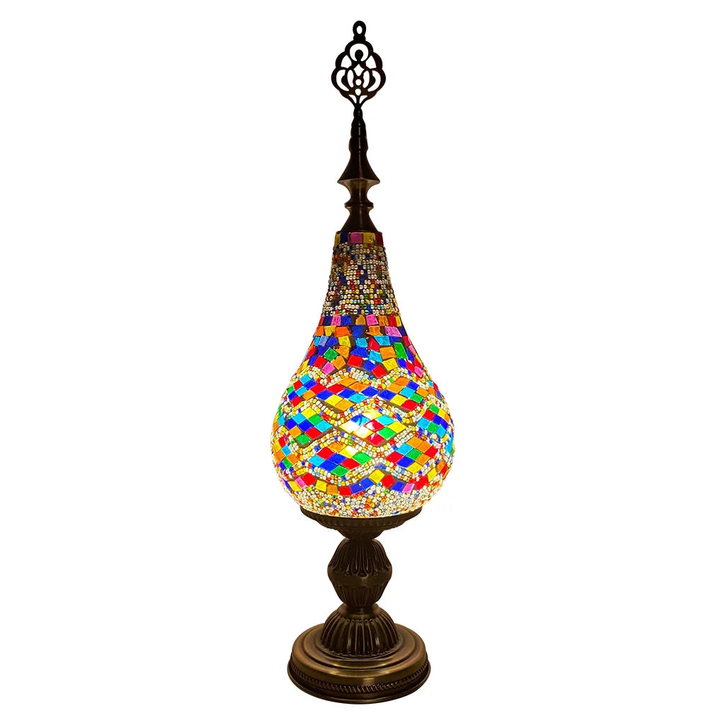 Moroccan Stained Glass Mosaic Table Lamp for Decor And Desk Lighting Ideal for Hallways Bedrooms Living Rooms & Studies