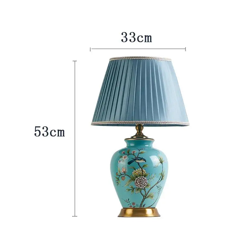 Lampe De Chevet Céramique Bleu