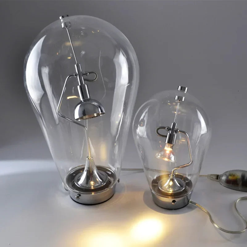 Lampe De Chevet En Verre Vintage