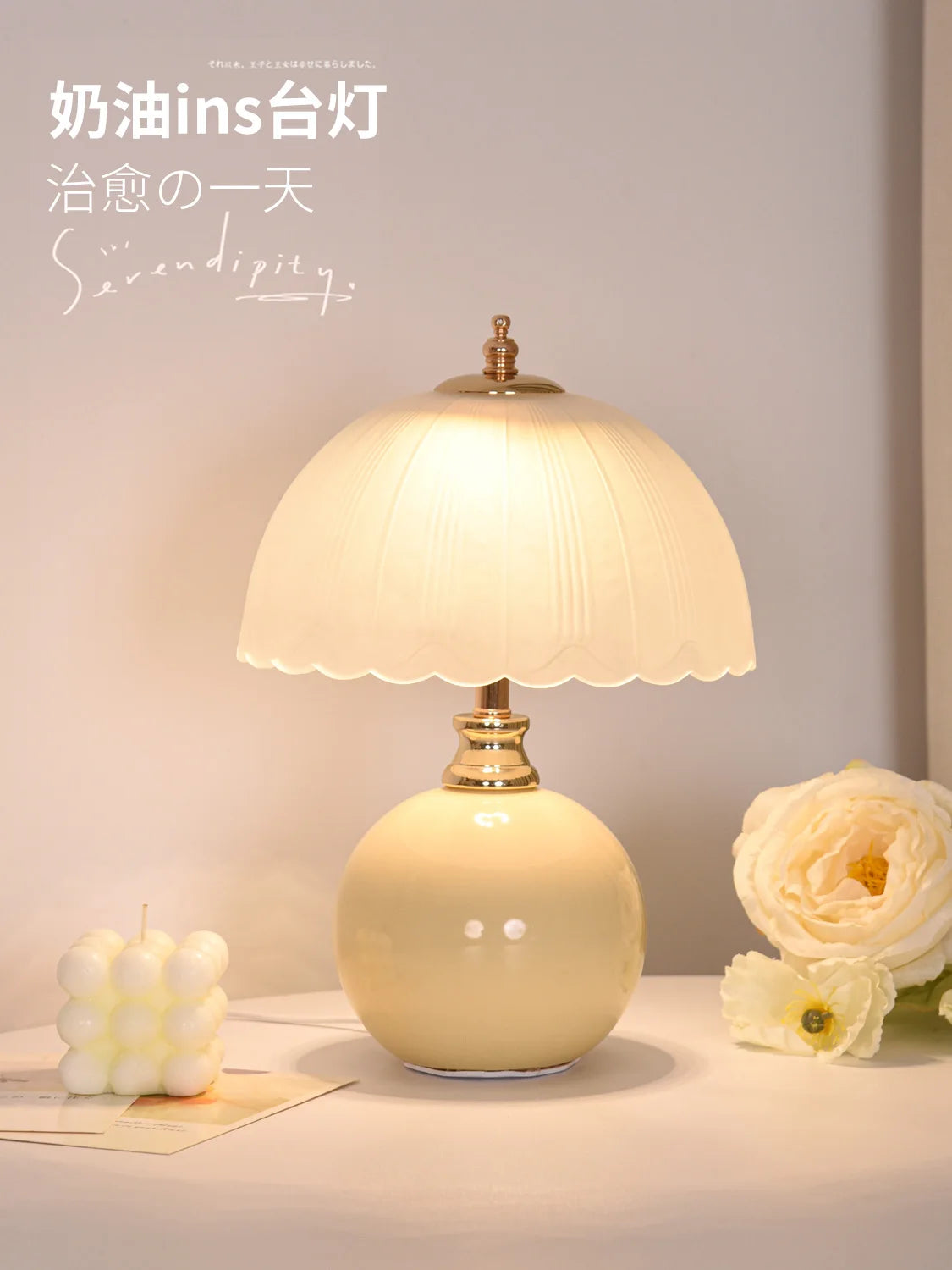 Modern Ceramic Glass Desktop Book Lamp Bedroom Bedside Table Lamp Light Luxury Atmosphere Children's Room Princess Table Lamp