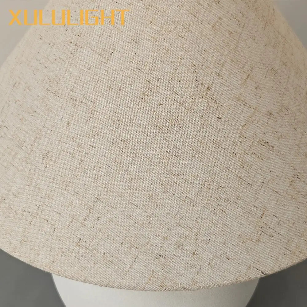 Ceramic Desk Lamp Wabi Sabi Style Mushroom Lamp Retro Bedside Decoration Table Lamp Bedroom Study Decoration Light Fixture