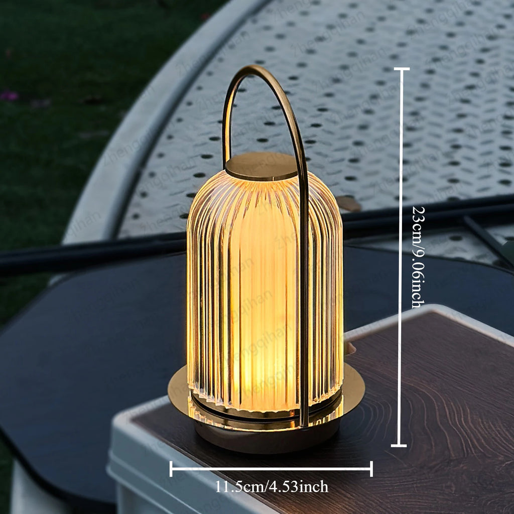 Wireless Table Lamp Rechargeable  Portable Bedroom Bedside Touch Crystal Desk Lamp Night Light LED Decor Lights for Bar Coffee