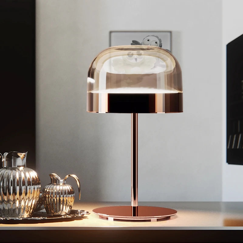 Italian Famous Brand Post-modern Glass Light Luxury Lamp Simple Creative Model Room Living Room Bedroom Bedside Lamp
