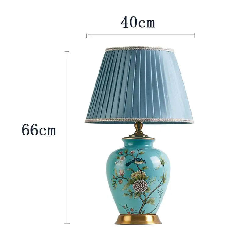 Lampe De Chevet Céramique Bleu