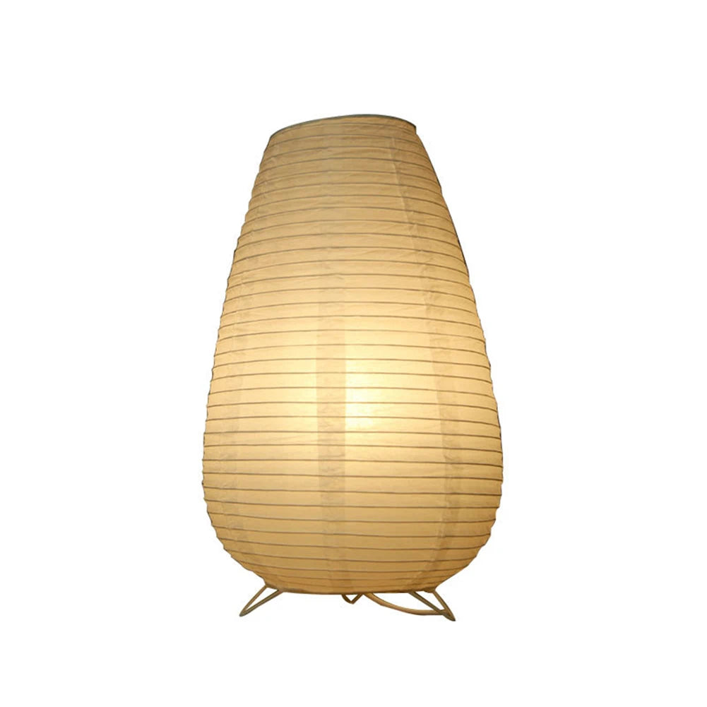 Nordic Paper Lantern Table Lamp Japanese Style Modern Living Study Room Bedroom Bedside LED Night Lighting Decor Drop Shipping