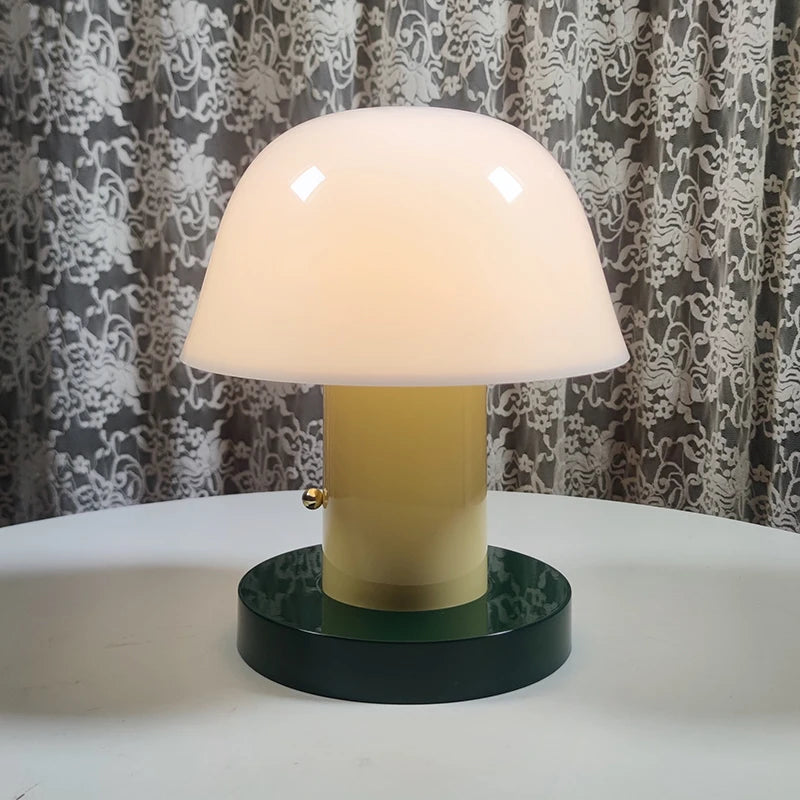 Cordless Mushroom Table Lamp Rechargeable Battery Operated Small Mushroom Night Light for Bedroom Living Room Restaurant Outdoor