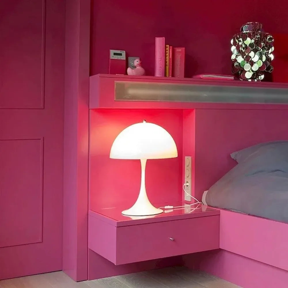 Modern Minimalist Home Decor Desk Light Creative Mushroom Table Lamp Bedroom Bedside Lamps Office Study Reading Lighting Fixture