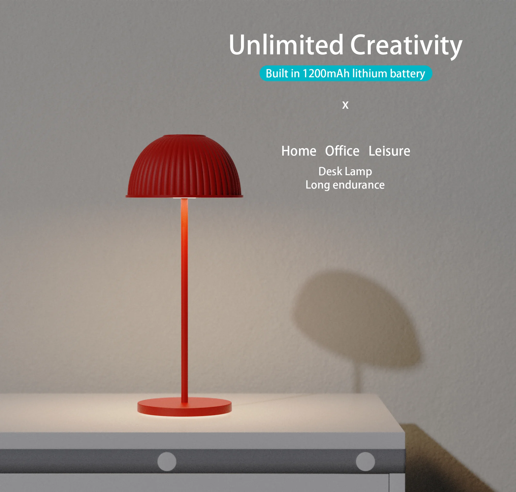 Modern Luxury Desk Night Light Camping Portable Outdoor Folding Mushroom LED Cordless Battery Rechargeable Table Lamp Restaurant