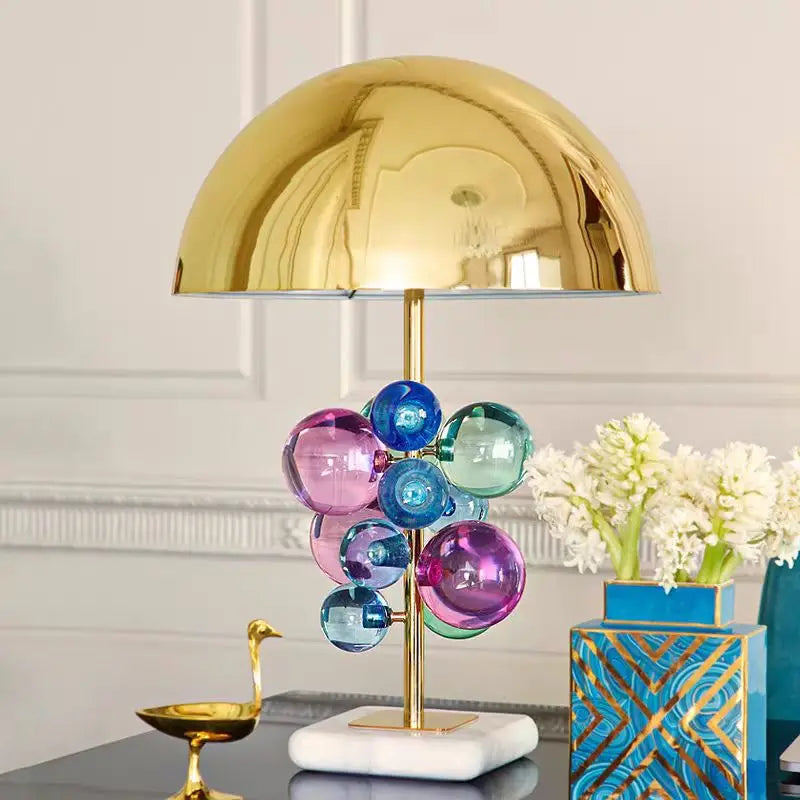 Postmodern Creative Color Crystal Desk Lamps for Bedroom Model House Villa Living Room Study Light Luxury Floor Lamp Home Decor