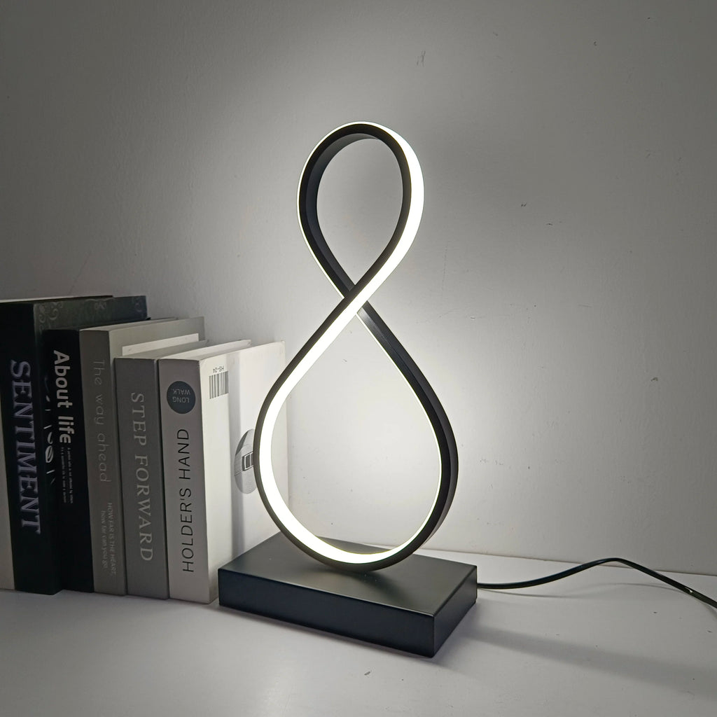 ASANZUO Aluminum ring LED Table Lamp bedroom reading lamp Minimalist Type 8/circle night lamp Bedside Lamp