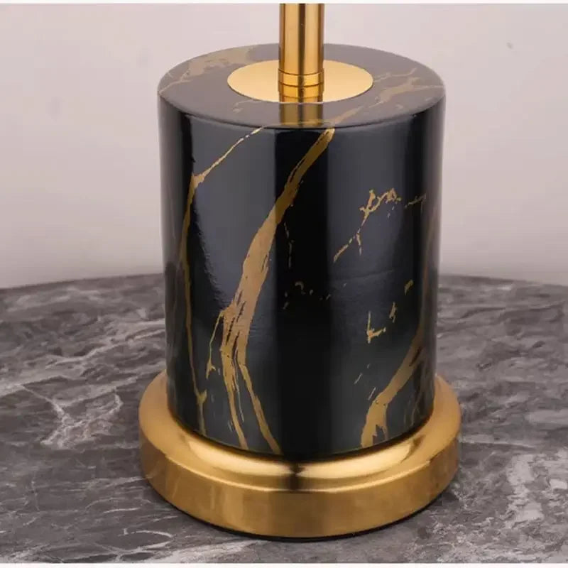 New Simple LED Fabric Lampshade American Table Lamp Bedroom Bedside Atmosphere Lighting Lamps