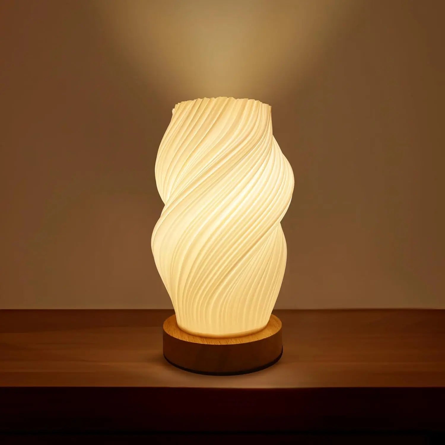 French Cream Style 3D Printed Lampshade Desk Lamp Bedroom Study Children's room Internet Red Atmosphere Decoration Desk Lamp