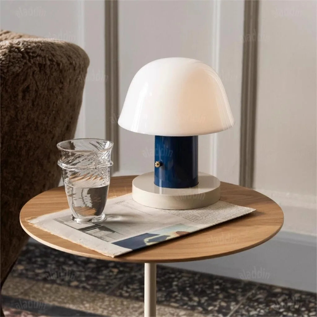 Cordless Mushroom Table Lamp Rechargeable Battery Operated Small Mushroom Night Light for Bedroom Living Room Restaurant Outdoor