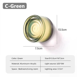 Nordic LED Wall Lamp Amber Jelly Interior Decoration Acrylic Small Wall Lamp Bedroom Living Room Balcony Entrance Hotel Lighting