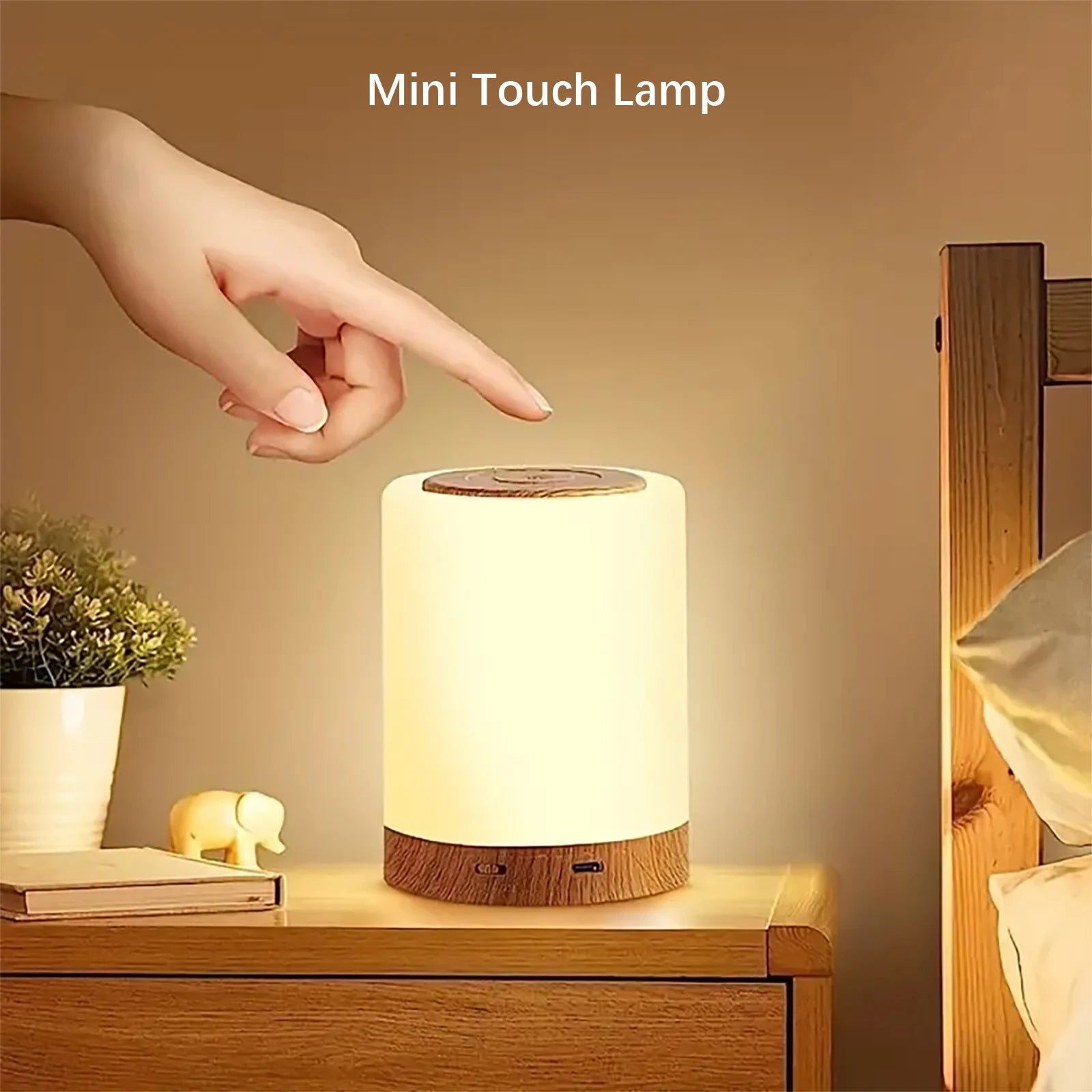 Smart LED Night Light, Portable Touch Control Table Lamp, USB Rechargeable RGB Changing room decor for Kids Bedroom Camping Deco