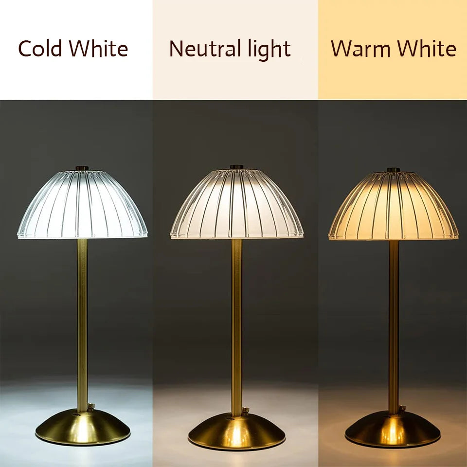 LED Table Lamp Touch Lamp Reading Light Rechargeable Light Wireless Retro Night Lamp Nordic For Study Bedroom Desk Lamp Bar Home