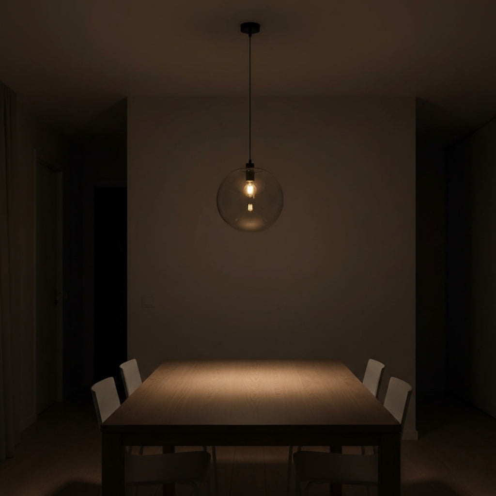 Suspension Boule en Verre LED Rose Gold ou Noir