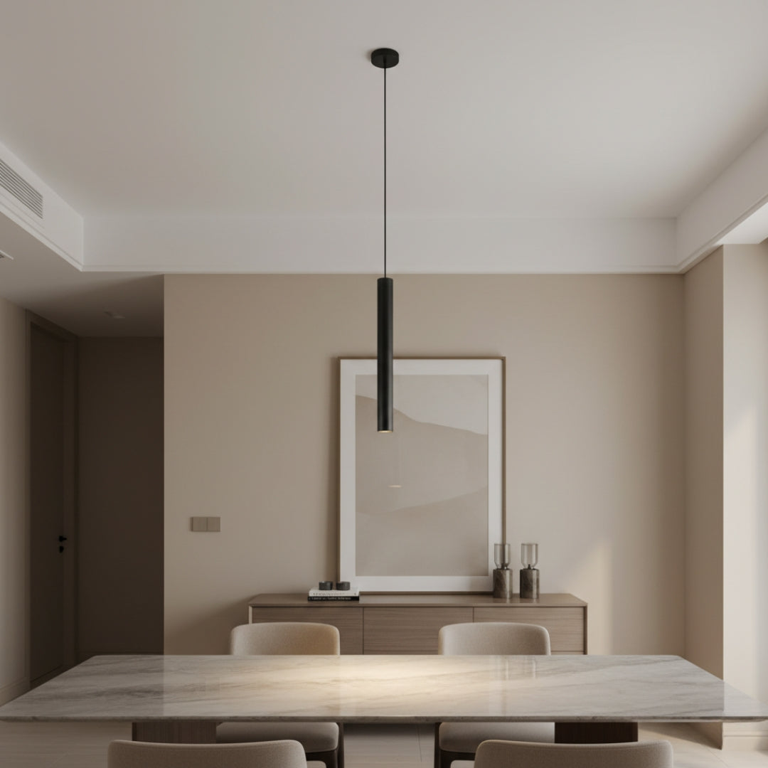 Suspension LED Cylindre Tubulaire Minimaliste