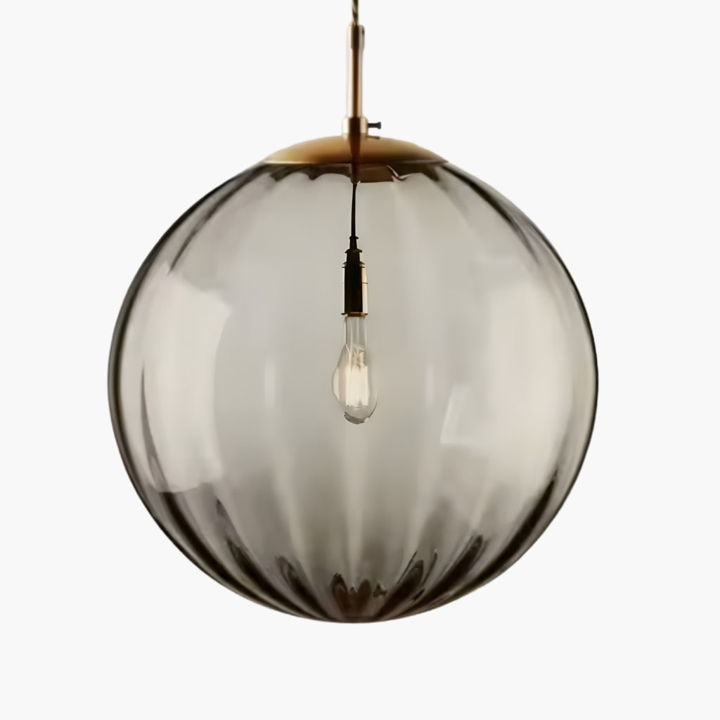 Suspension LED Boule en Verre Coloré Design Moderne