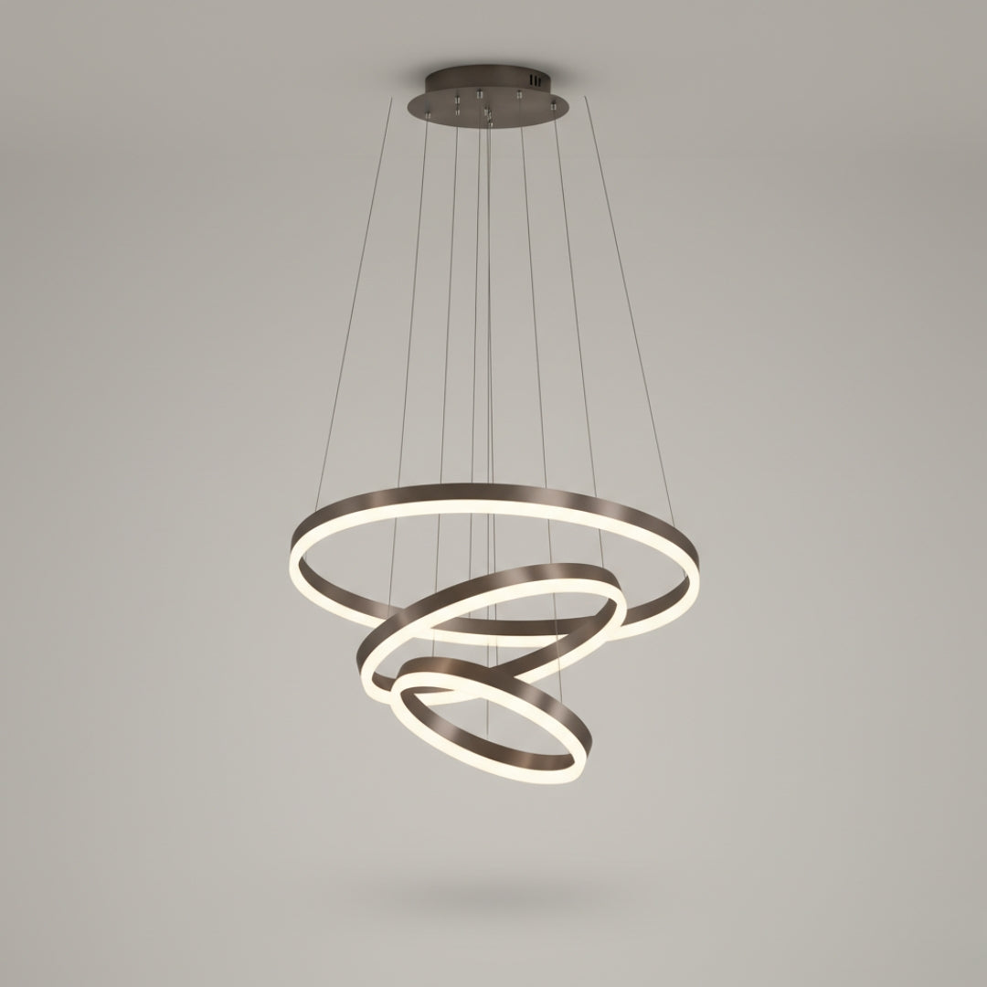 Suspension LED Moderne à Anneaux Circulaires