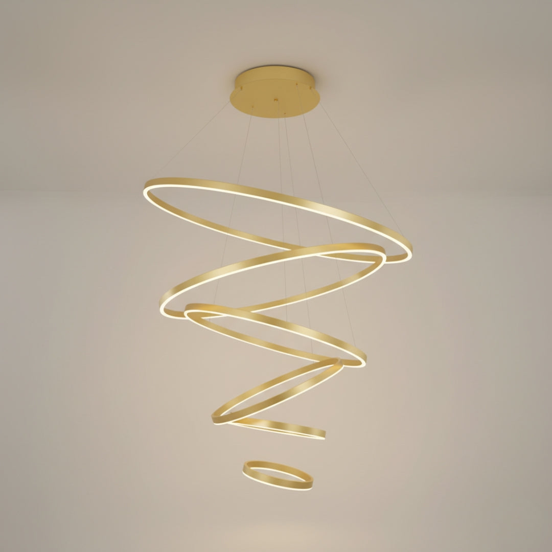 Suspension LED Moderne à Anneaux Circulaires