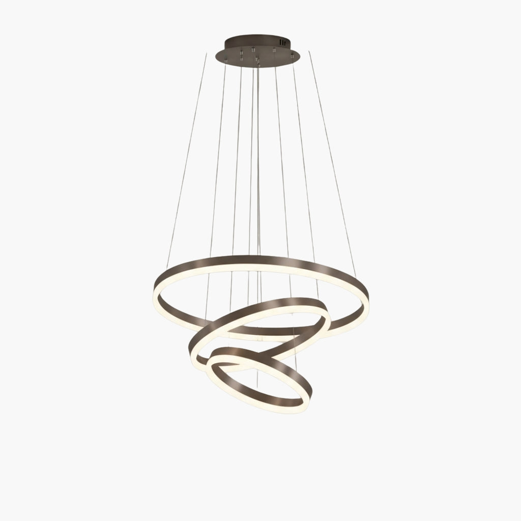 Suspension LED Moderne à Anneaux Circulaires