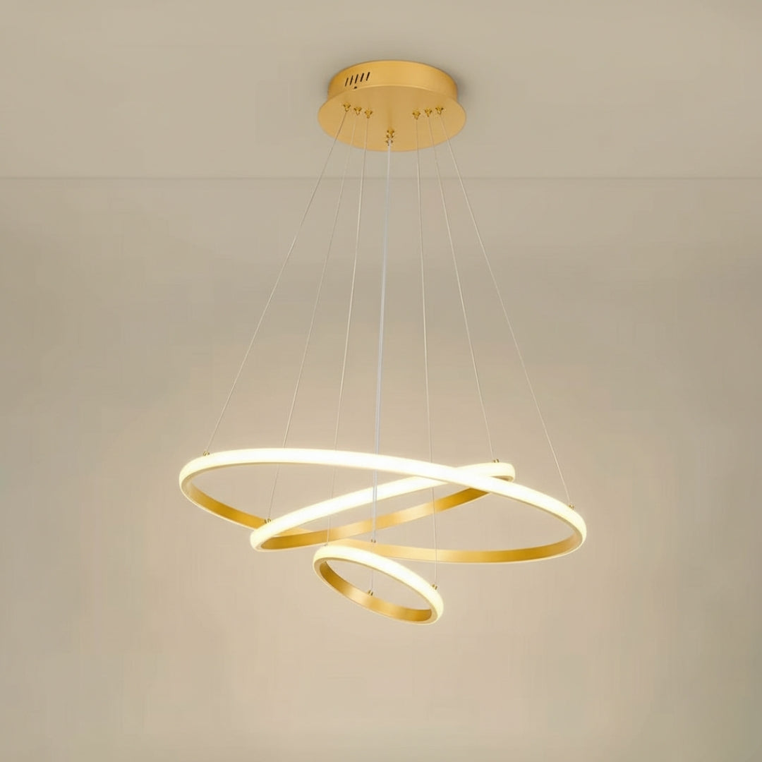 Suspension LED Moderne à Anneaux Circulaires