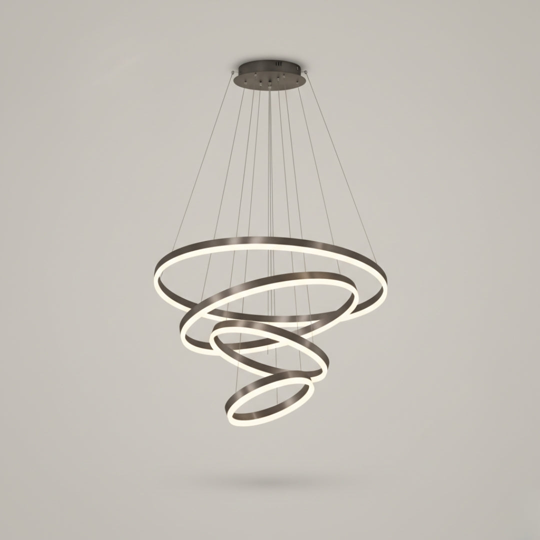 Suspension LED Moderne à Anneaux Circulaires