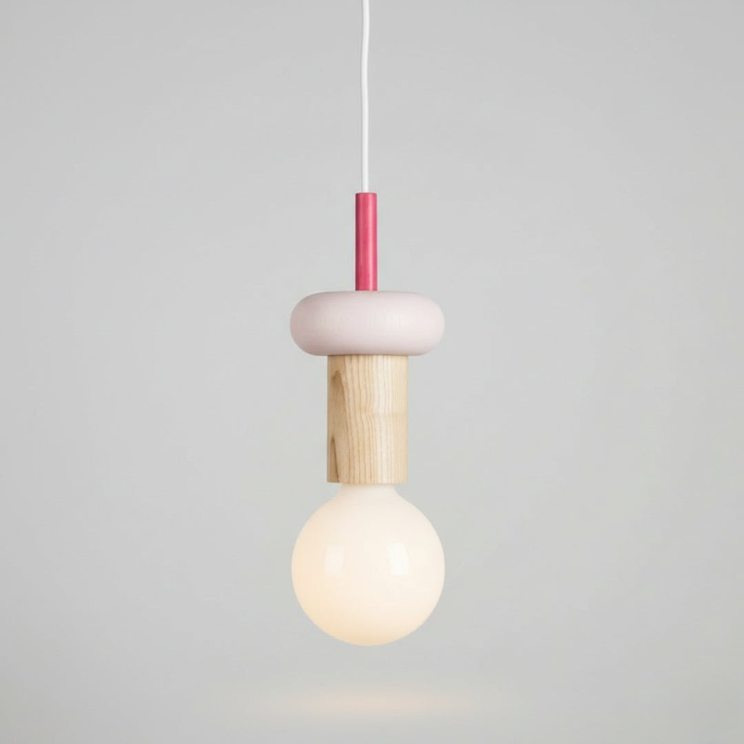 Suspension LED Nordique en Bois Élégant