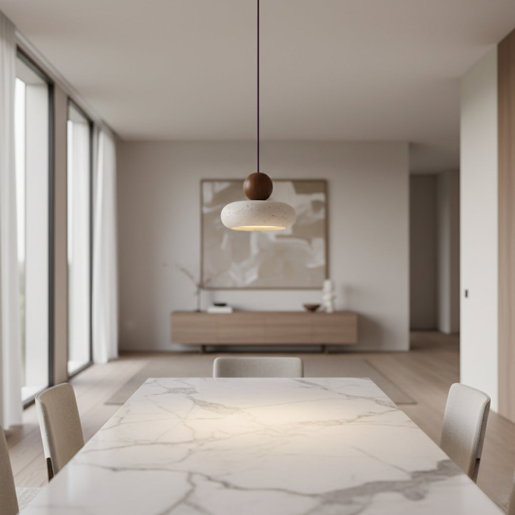 Suspension en Bois de Travertin