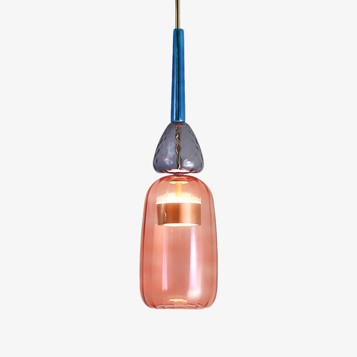 Suspension LED en Verre Coloré Design Moderne