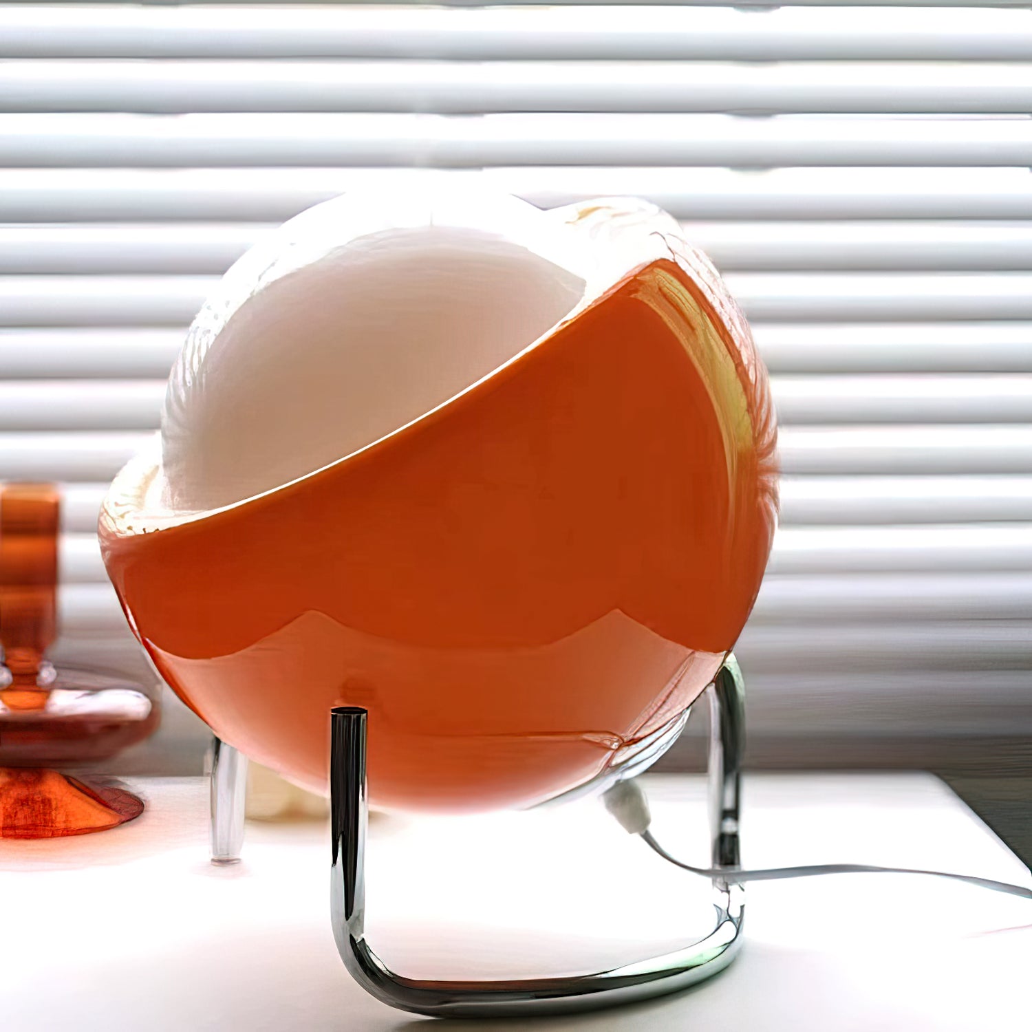 Lampe De Chevet Boule En Verre