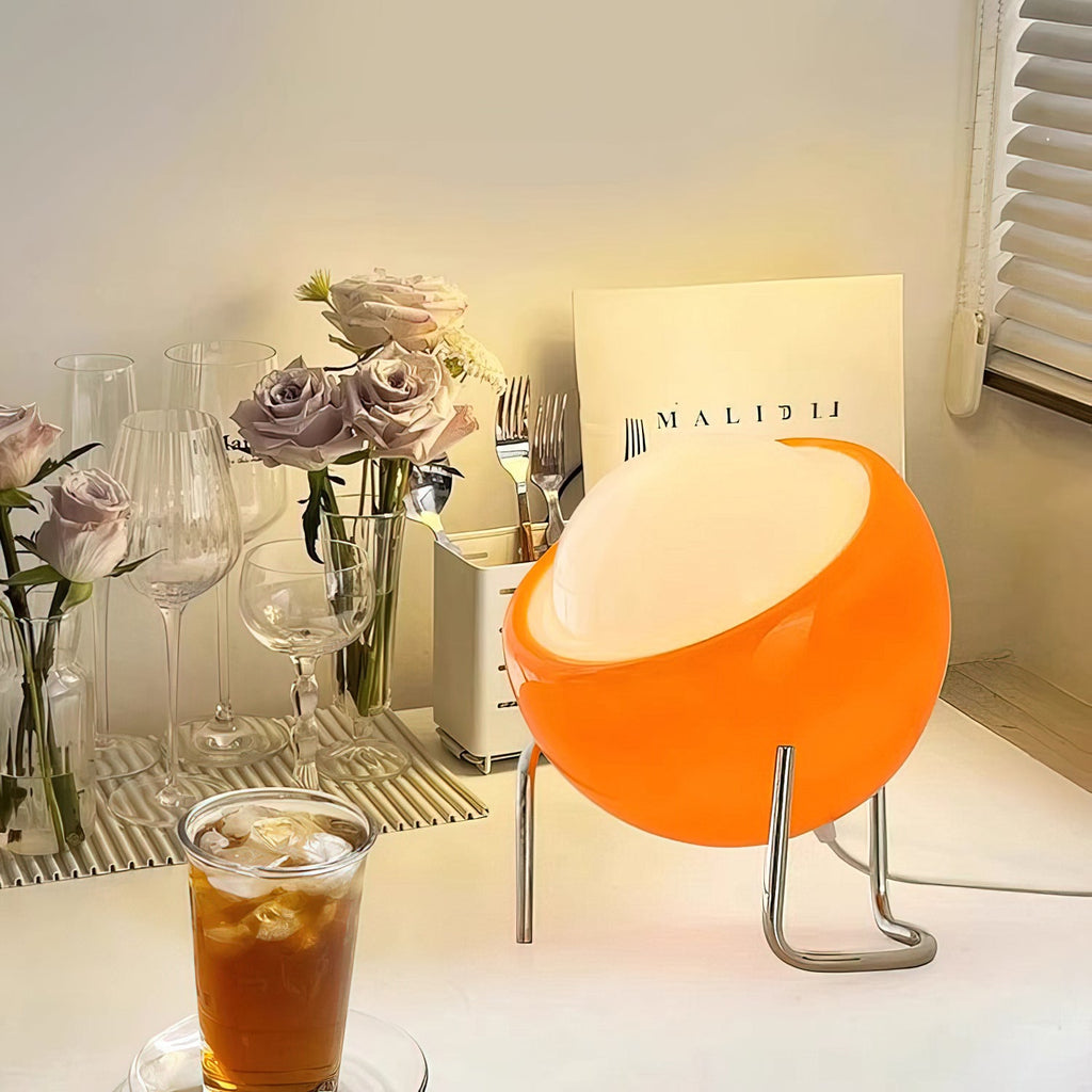 Lampe De Chevet Boule En Verre