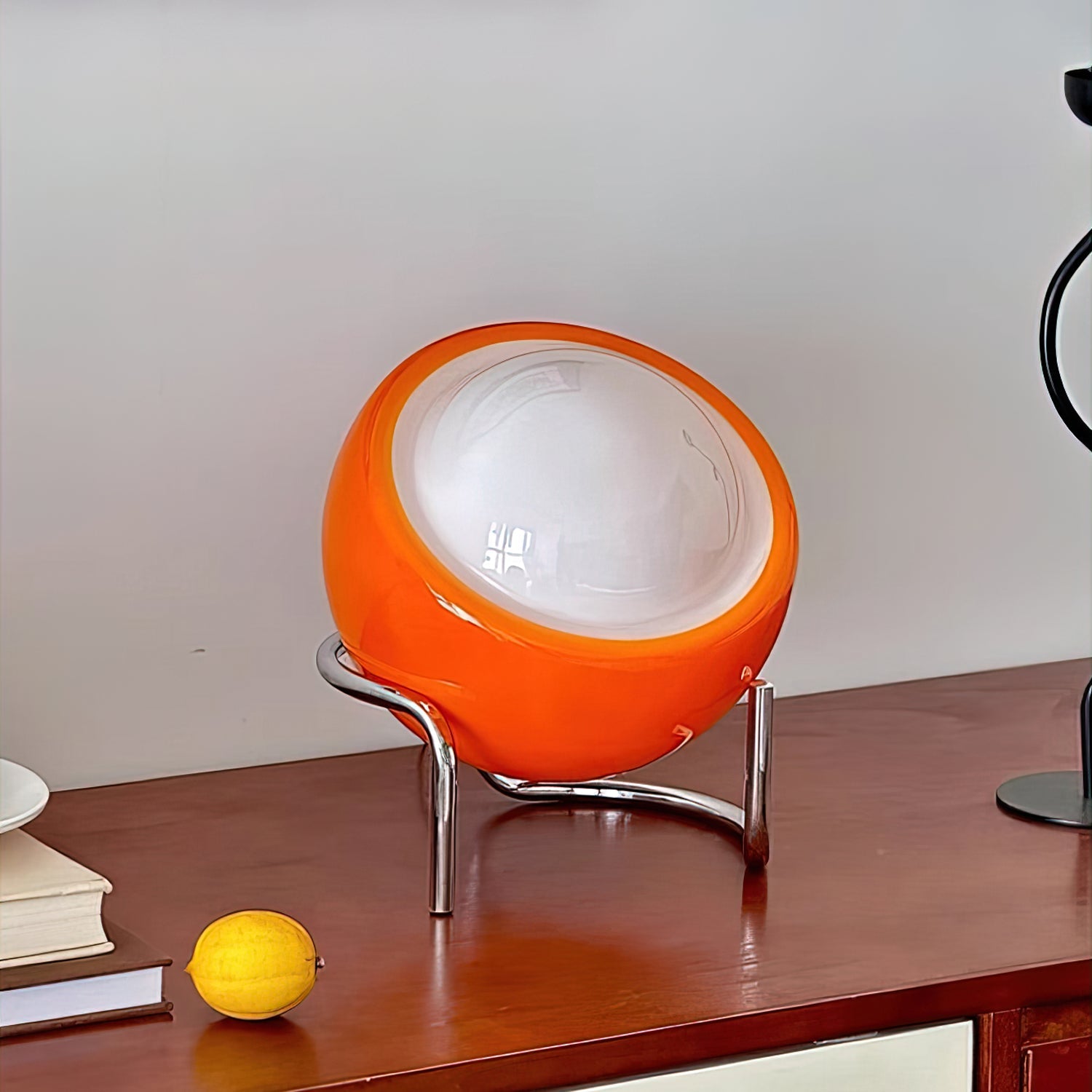 Lampe De Chevet Boule En Verre