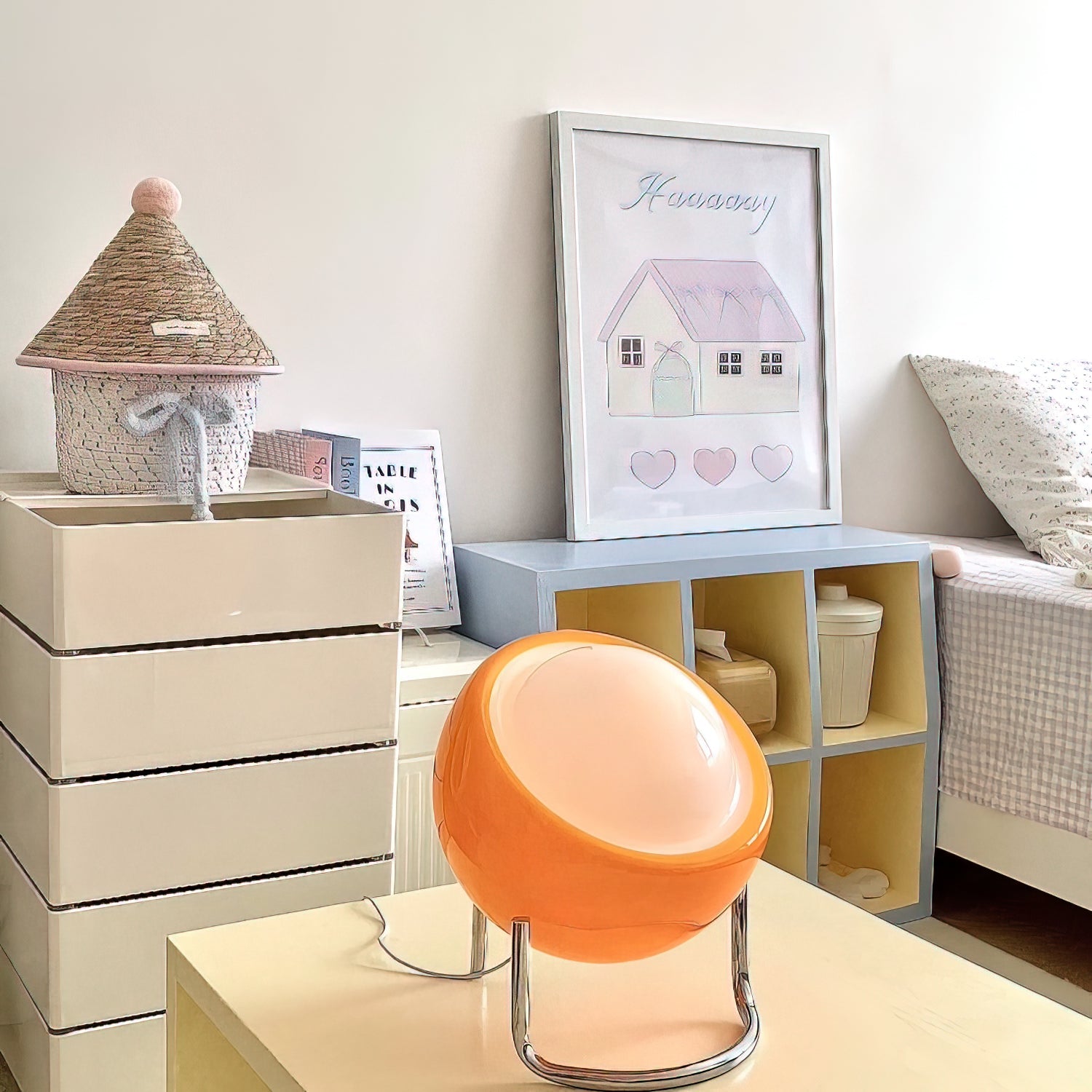 Lampe De Chevet Boule En Verre